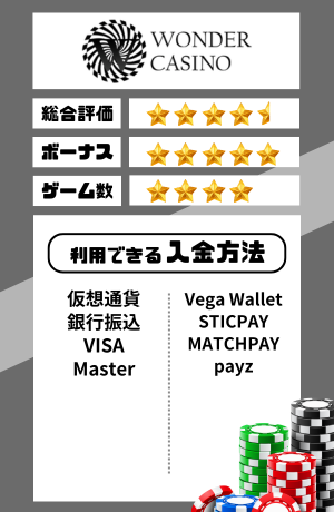 オンカジ おすすめ ワンダーカジノ