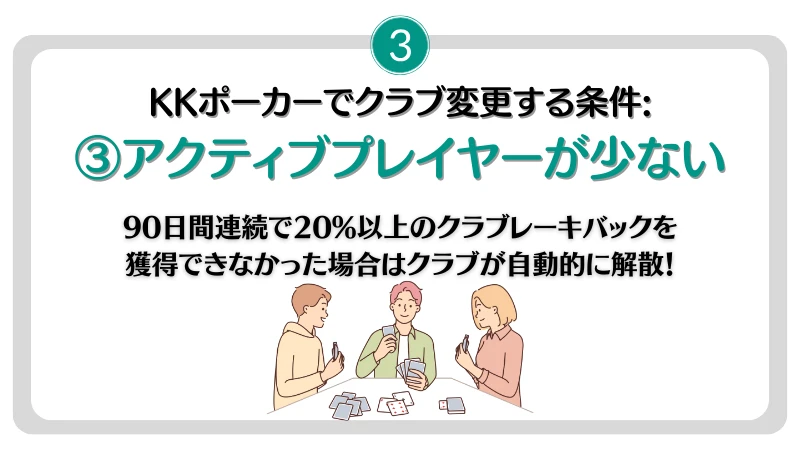 KKポーカー　クラブ変更