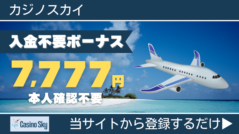 プレオープン 新規オンカジ オンラインカジノ 入金不要ボーナス カジノスカイ