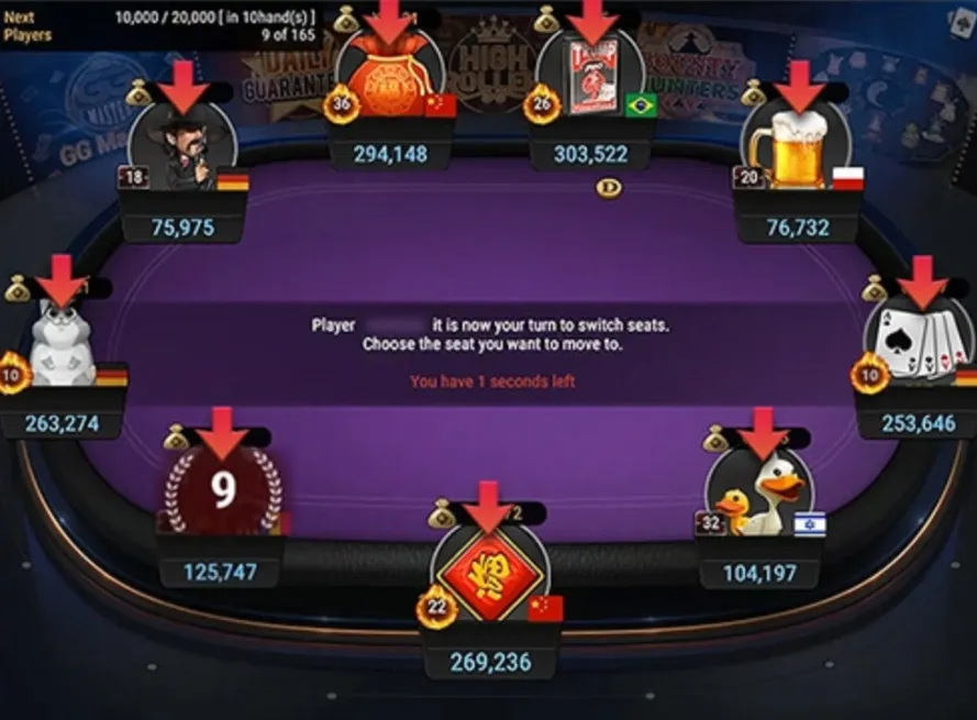 GGPoker choose a table