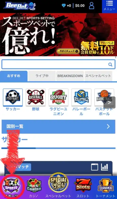 beebet スポーツベット 遊び方