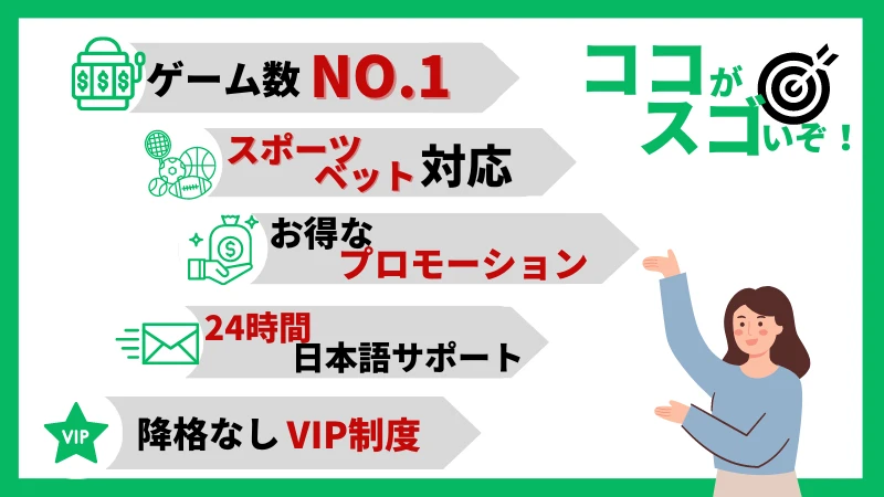 ハントカジノ おすすめポイント