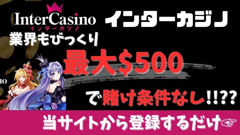 オンカジ 初回入金ボーナス
インターカジノ