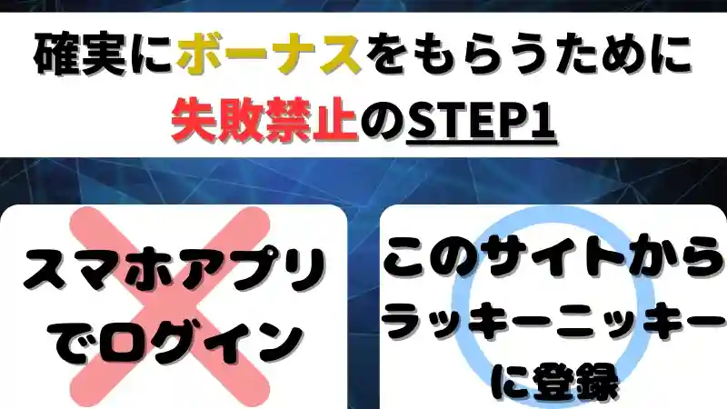 ラッキーニッキーで入金ボーナスをもらう時の注意点