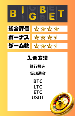 オンラインカジノ おすすめ ビッグベット