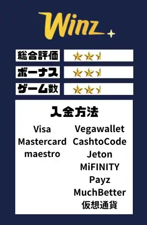 オンラインカジノ おすすめ Winz