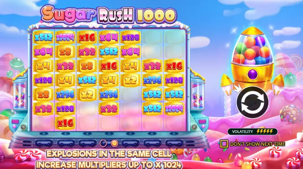 パリマッチ 入金不要ボーナス Sugar Rush 1000