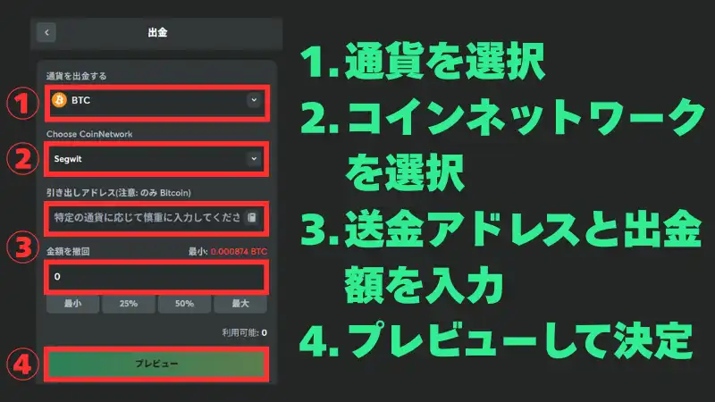 bcgame 出金手順