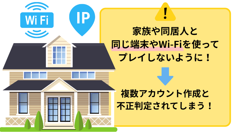 オンラインカジノ 家族 Wifi 規約違反 IP
