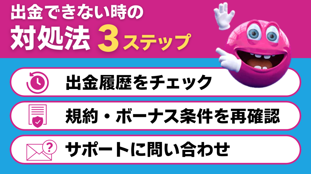ベラジョンカジノ 出金出来ない 対処法
